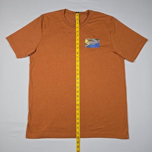Ripped Rags Thunder Bay Marina T-Shirt XL Orange Graphic Tee Nautical Streetwear - Picture 7 of 13
